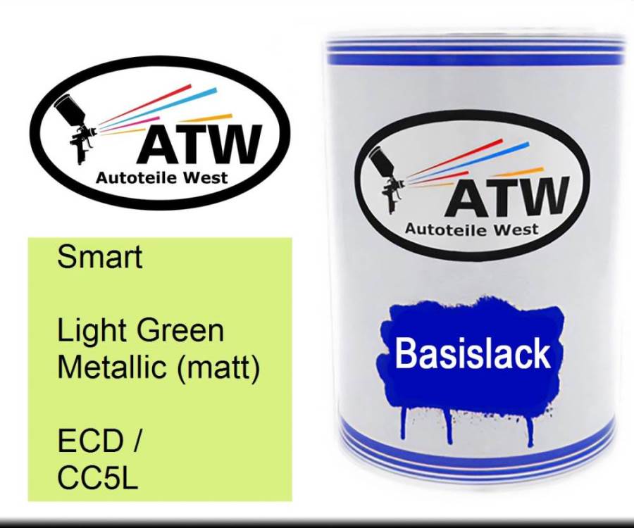 Smart, Light Green Metallic (matt), ECD / CC5L: 500ml Lackdose, von ATW Autoteile West.